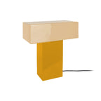 Lampe à Poser GRATO RECTO Fer Jaune Brillant 32×32×35 cm