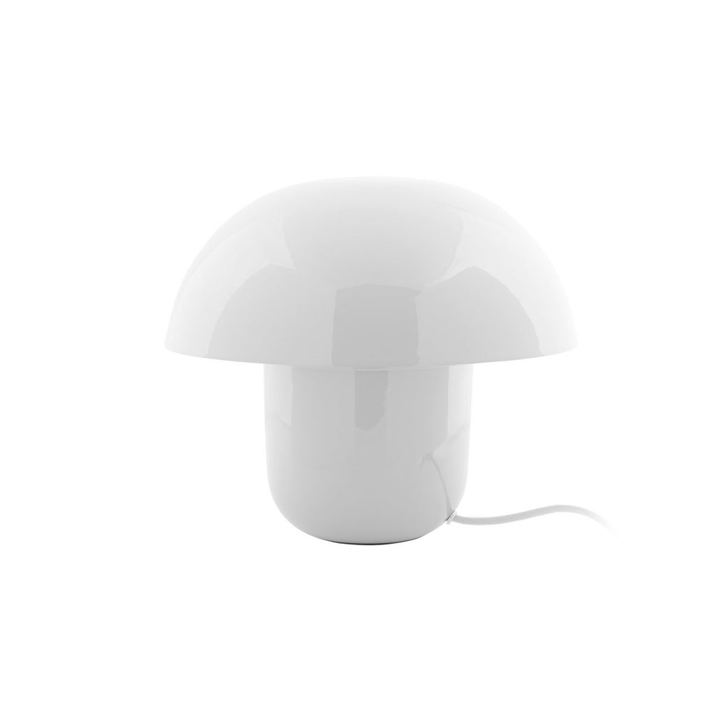 Lampe à Poser NORA Champignon Fer Émaillé Blanc Ø29×25 cm