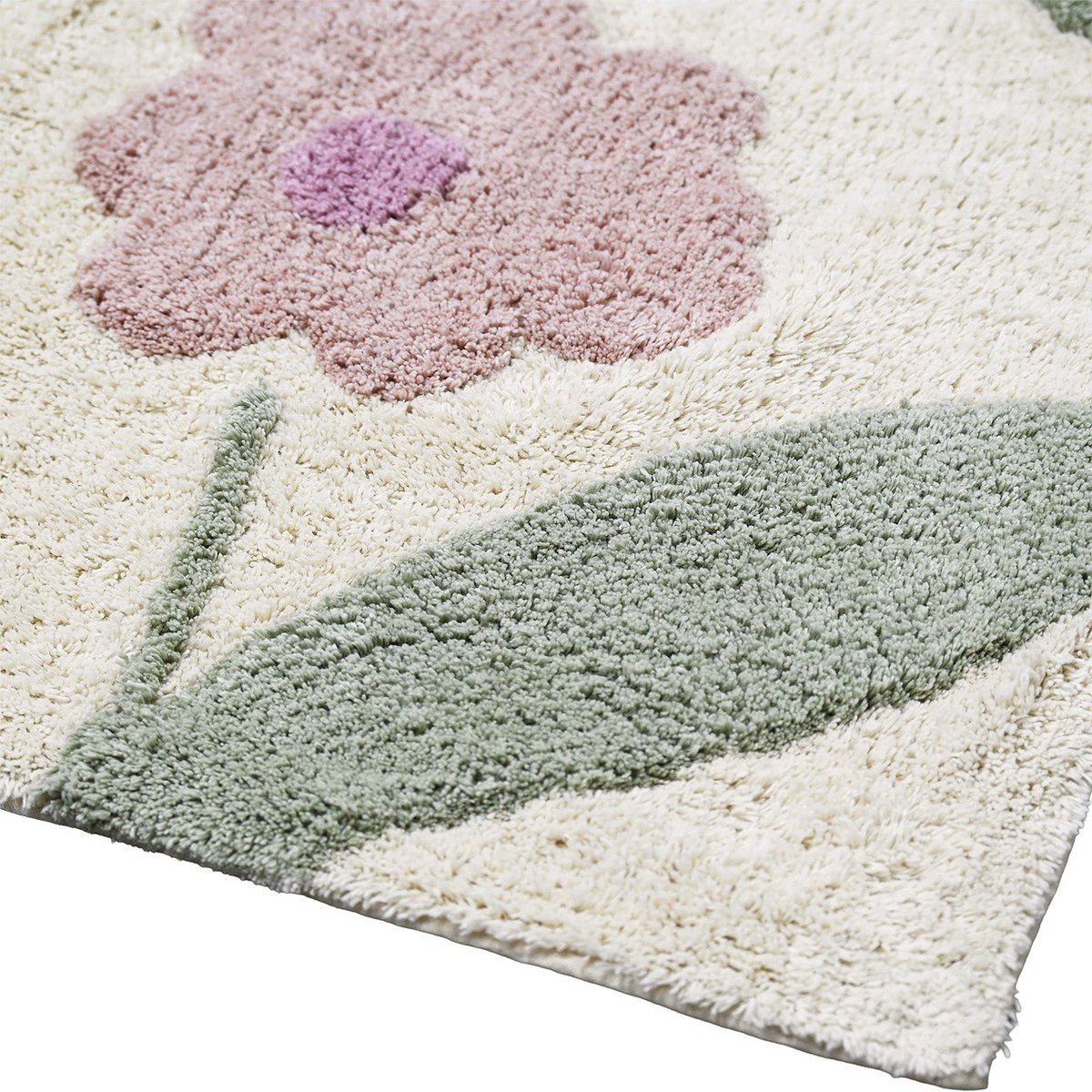 Tapis Enfant Sunny Flowers Rose – 100×150 cm – Nattiot