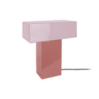 Lampe à Poser GRATO RECTO Fer Or Rosé Brillant 32×32×35 cm