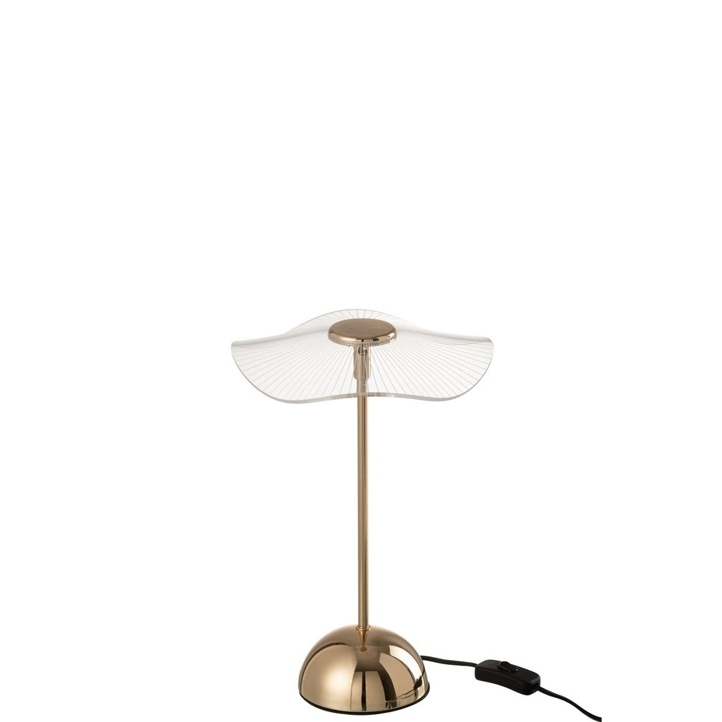 Lampe de Table LED Motif Fleur Dorée Petit Modèle Ø23,5 cm
