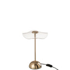 Lampe de Table LED Motif Fleur Dorée Petit Modèle Ø23,5 cm