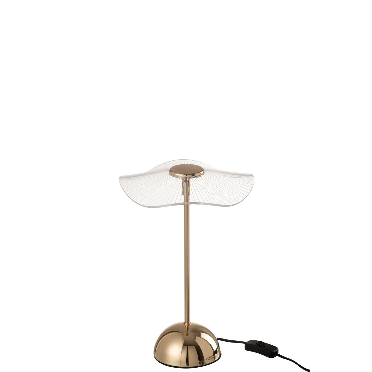 Lampe de Table LED Motif Fleur Dorée Petit Modèle Ø23,5 cm