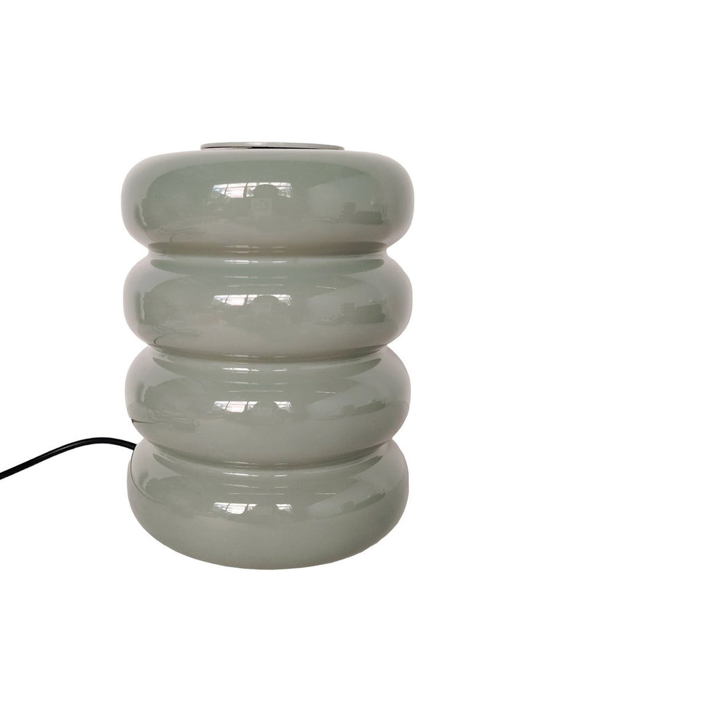 Lampe à Poser ARO Verre Superposé Gris Clair Ø12×17 cm