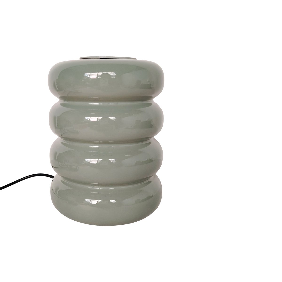 Lampe à Poser ARO Verre Superposé Gris Clair Ø12×17 cm