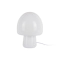 Lampe de Table Champignon Verre Blanc Brillant Profitez Ø20 cm