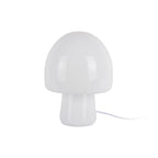Lampe de Table Champignon Verre Blanc Brillant Profitez Ø20 cm