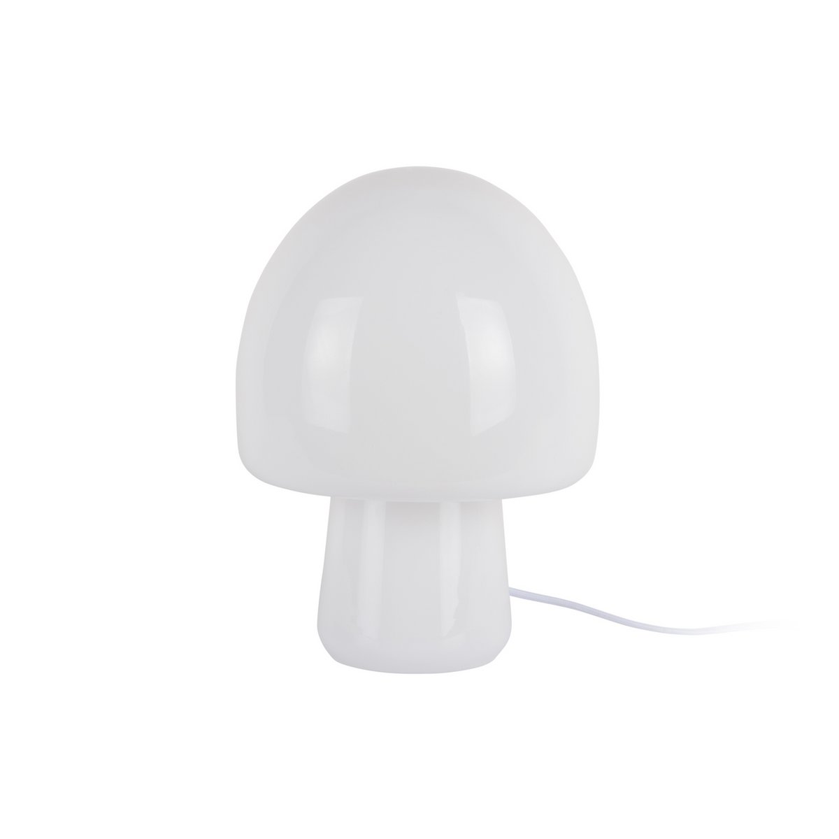 Lampe de Table Champignon Verre Blanc Brillant Profitez Ø20 cm