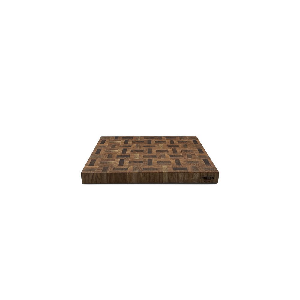 Planche à Découper Bois de Bout Motifs Labyrinthe & Échecs