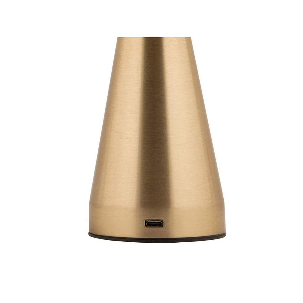 Lampe LED Sans Fil Rechargeable Dorée Rachel Ø16 cm