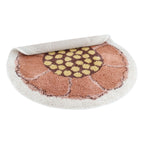Tapis Rond à Poils Longs Motif Fleur Ø120 cm – Bohemian Flora