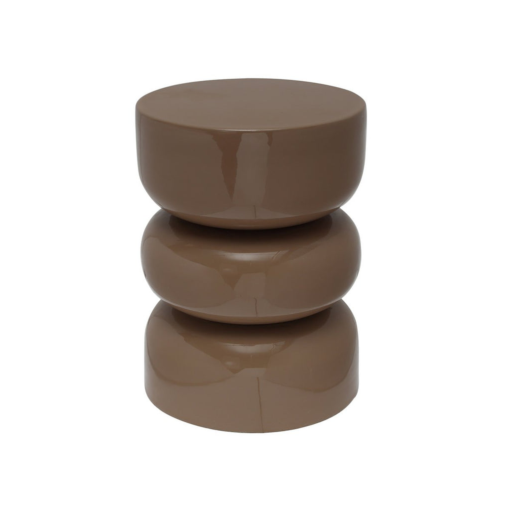 Tabouret REY Fer Émaillé Marron Ø36×48 cm