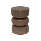 Tabouret REY Fer Émaillé Marron Ø36×48 cm