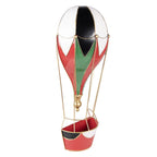Décoration Noël Montgolfière Métal Rouge 26×14×62 cm