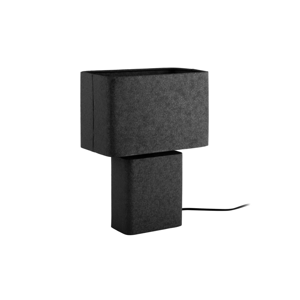 Lampe à Poser BOAZ RECTO Petit Modèle Fer Texturé Noir 24×14×33 cm