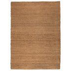 Grand tapis de salon rectangulaire en jute et coton coloris bronze Vivaraise.