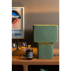 Lampe à Poser BOAZ RECTO Fer Texturé Vert 31×18×42 cm