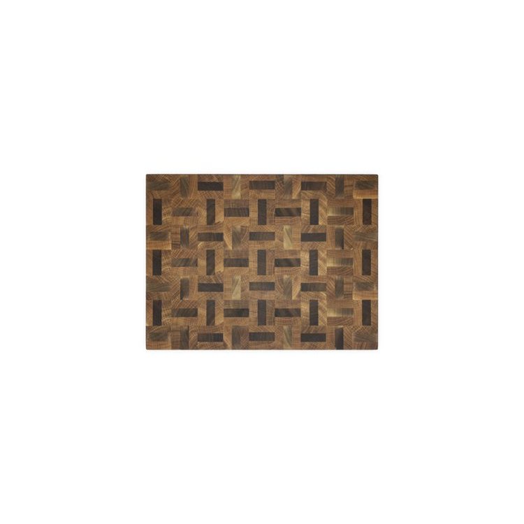 Planche à Découper Bois de Bout Motifs Labyrinthe & Échecs
