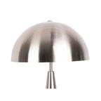 Vue de côté de la lampe design montrant la forme conique du dôme