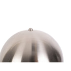 Lampe à poser design en métal argent nickel brossé zoom sur le dôme