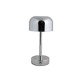 Lampe à poser design forme champignon couleur argent chromé avec pied fin