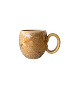 Mug artisanal MIEL en céramique beige et caramel, émaillage réactif fait main – Blomstra Home