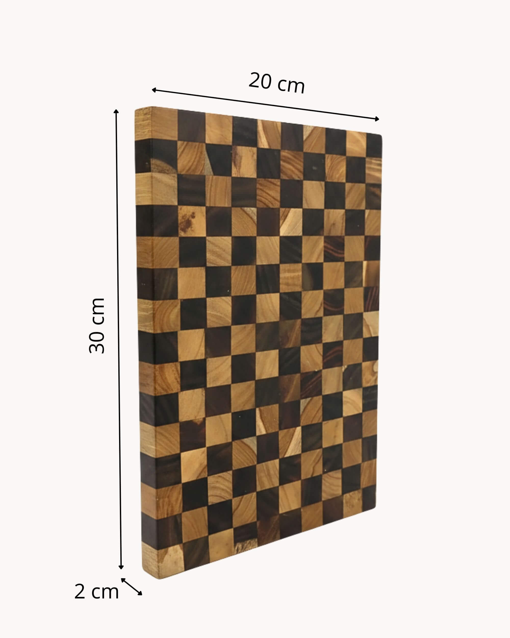 Dimensions de la planche à découper artisanale AKANA 30x20 cm
