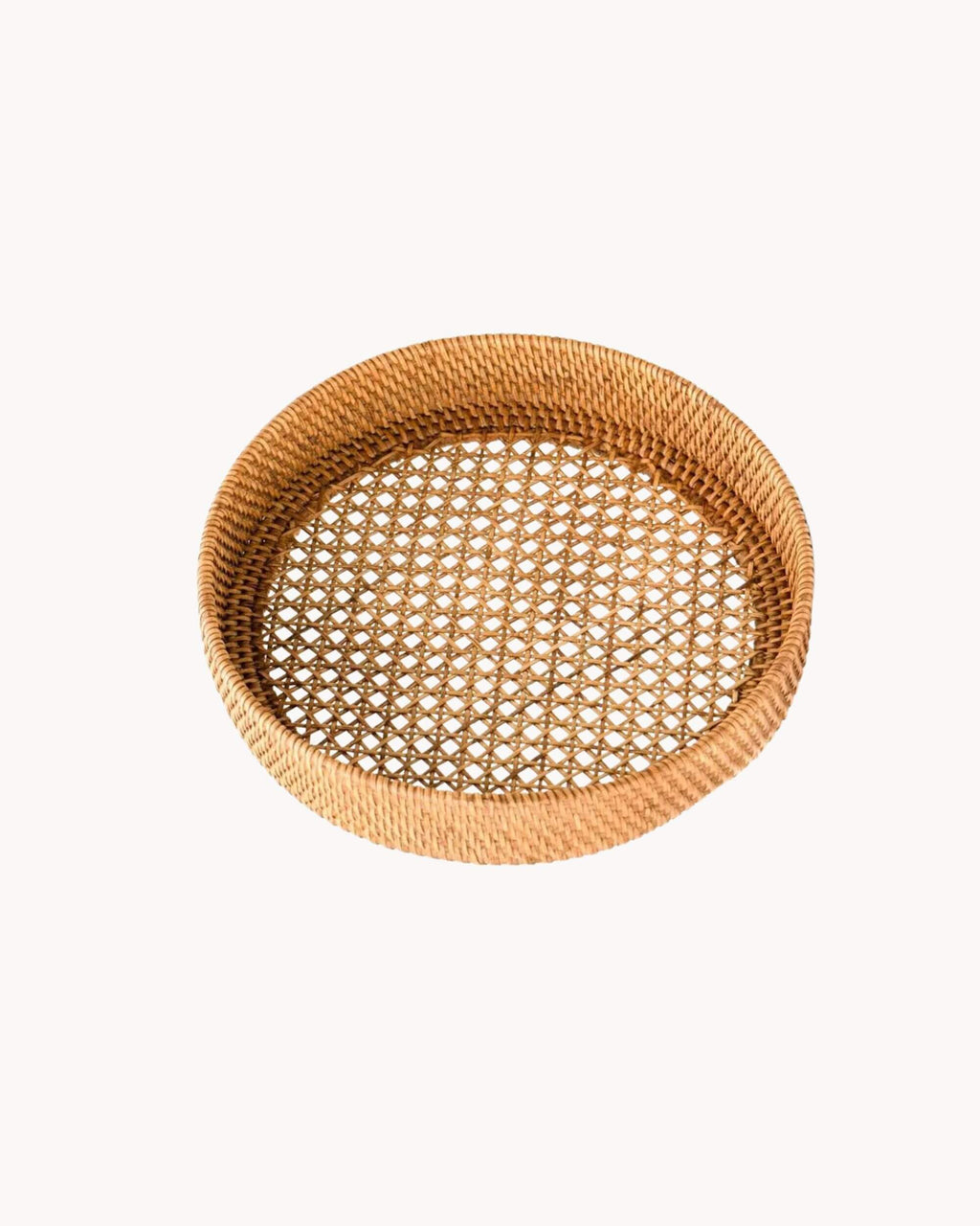 Plateau artisanal SORA en rotin naturel
